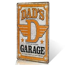 Dad's Garage Tin Metal Sign Decor Funny Humorous Daddy Father