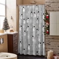 thumbnail image 3 of Winter Snowman with Hat Bathroom Shower Curtain Snowflake Gray Wood Christmas Waterproof Washable Shower Curtains for Bathtub Bath Decor with Grommets and Hook 72 X 72 Inch, 3 of 8