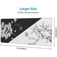 thumbnail image 2 of HAHDAXIA Japanese Black White Cherry Blossom Gaming Mouse Pad XL Extended Large Mousepad with Nonslip Rubber Base Stitched Edges Laptop Computer Keyboard Desk Mat for Office Home Gamer, 2 of 7