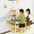thumbnail image 3 of Costway Kid's Wooden Mud Kitchen Pretend Cook Playset Toy For Children, 3 of 10
