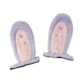 thumbnail image 3 of 2 piezas de decoración para casco con orejas de conejo, orejas de conejo, adherencia única para invierno, fácil de pegar. Violeta rosa, 3 of 8