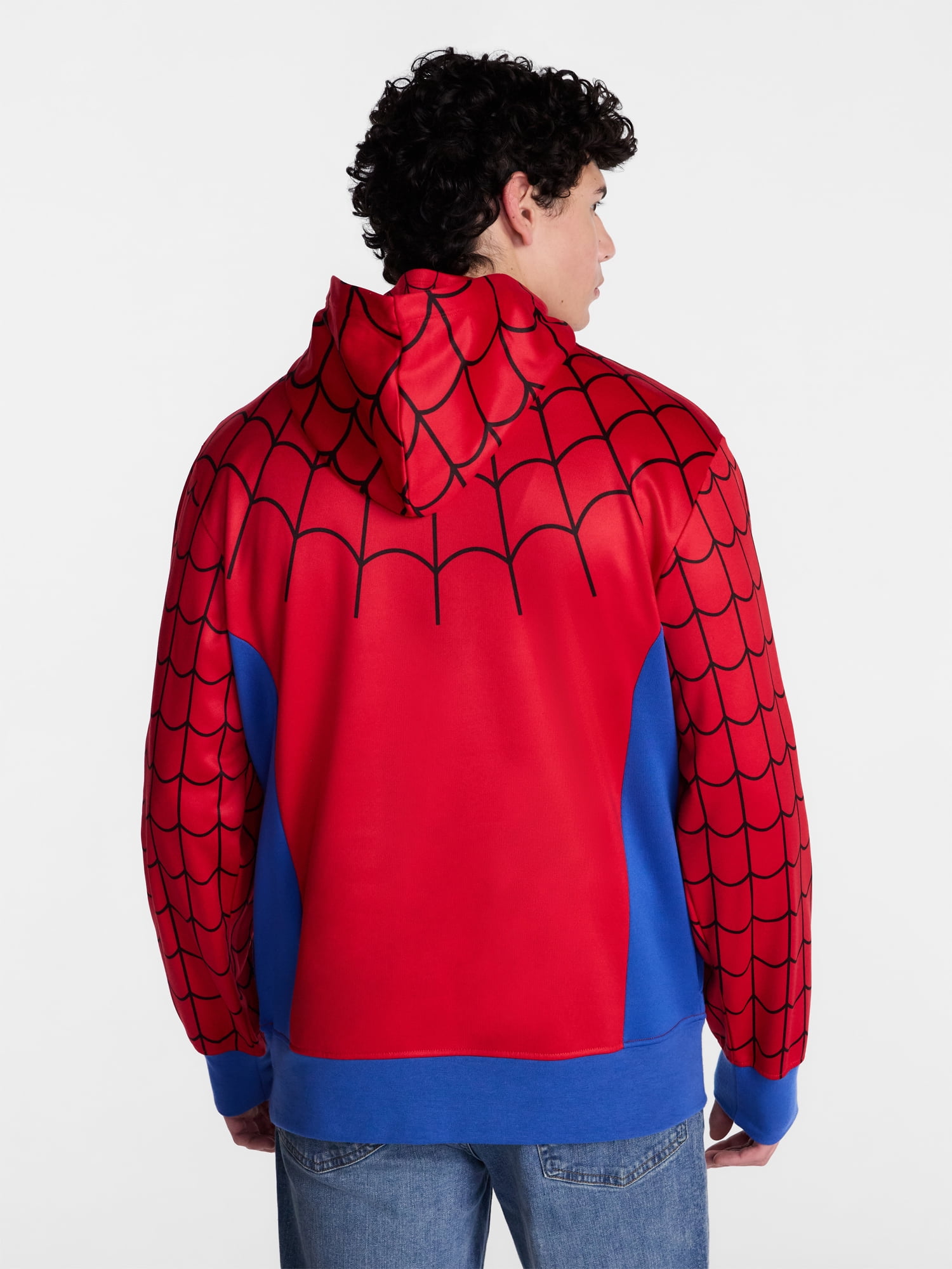 Marvel Spider-Man Men's Cosplay Hoodie Sweatshirt Halloween, Sizes XS-3XL