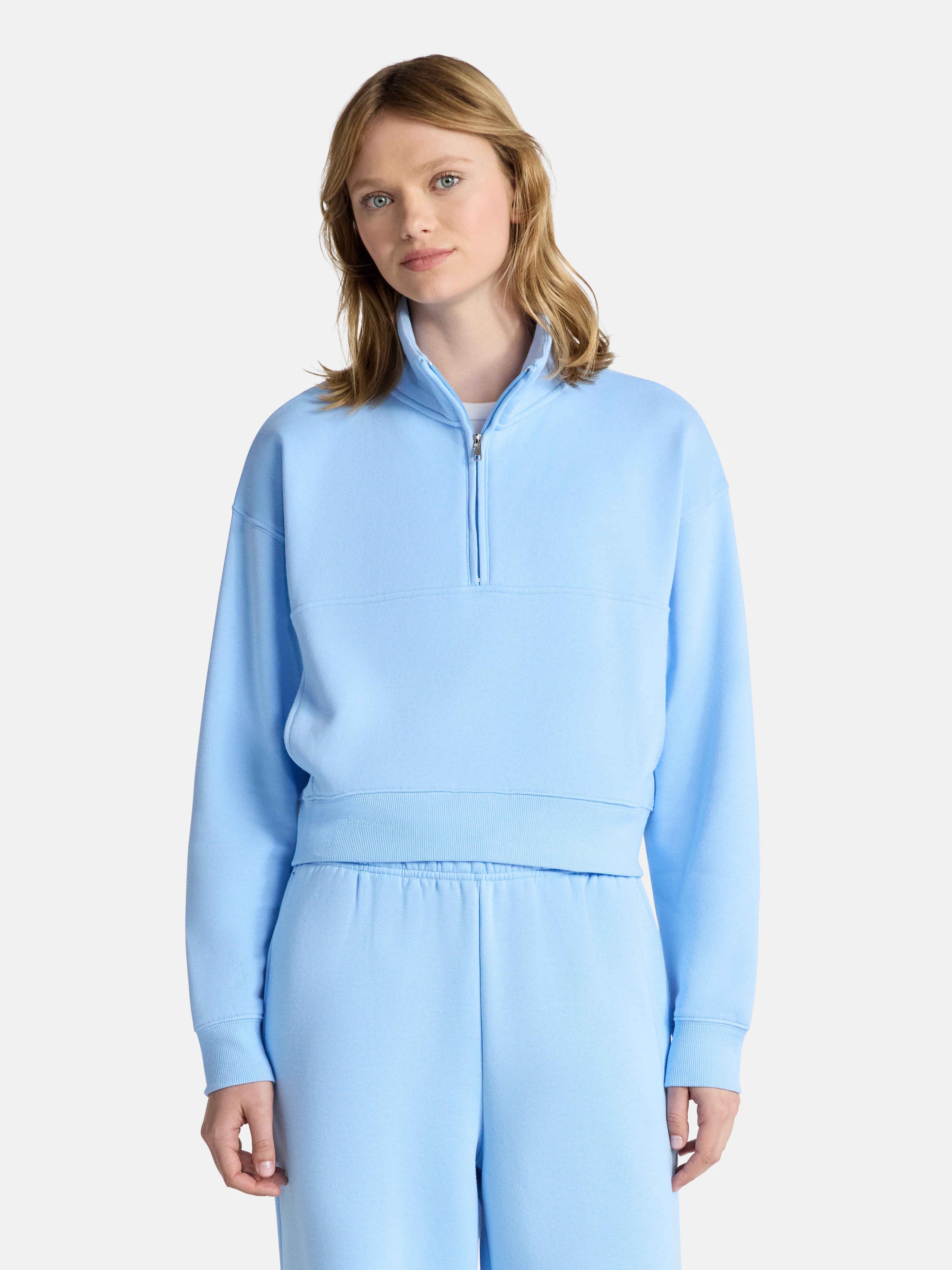 No Boundaries Fleece Half Zip Pullover, Women's - Walmart.com