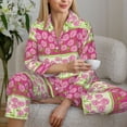thumbnail image 6 of Sikiie Flowers Women's Long-Sleeve Shirt and Full-Length Bottom Pajama Set (s-xxl)-Large, 6 of 7