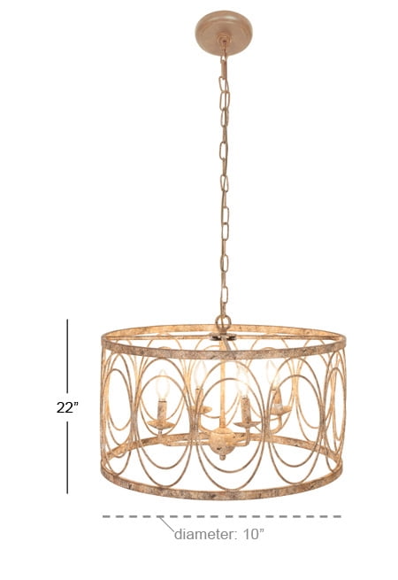 DecMode Modern 14 x 24 inch round chandelier