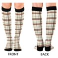 thumbnail image 4 of FORMRS Womens Knee High Socks Casual Long Thick Travel Daily Wear, 2 Pairs, Cream Plaid, 4 of 6
