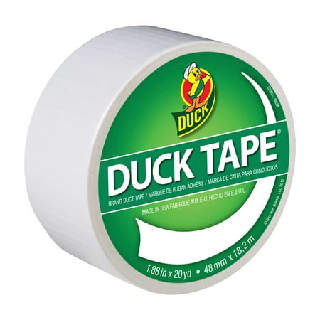 Duck Brand 1.88" x 20 yd Colored Duct Tape, 3" Core, White