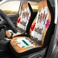thumbnail image 2 of FMSHPON Set of 2 Car Seat Covers Cartoon Doodle Art The Bible Scripture Verse - Pray Without Ceasing Universal Auto Front Seats Protector Fits for Car,SUV Sedan,Truck, 2 of 5