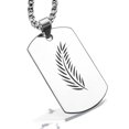 thumbnail image 1 of Stainless Steel Religious Palm Branch Dog Tag Pendant Necklace, 1 of 3