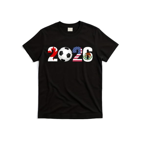 2026 Soccer Tournament Fan T-Shirt - North America United Canada USA Mexico Football Graphic Tee - Retro Sporty Short Sleeve Top for Men and Women