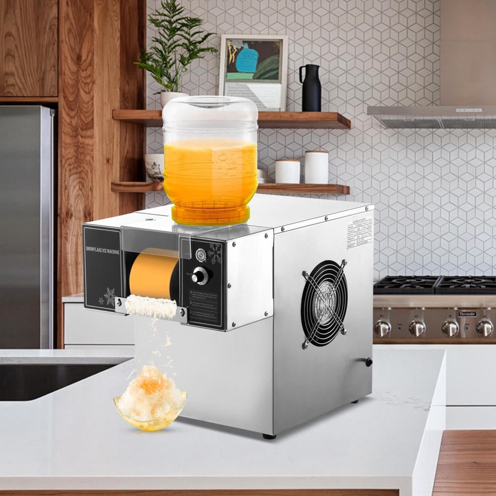 ZHAO Shaved Ice Machine Commercial Multifunctional Stainless Steel Snow Ice Machine Speed Adjustable for Milktea Shops Kitchen Food Truck Cafe Restaurant Parties valuable