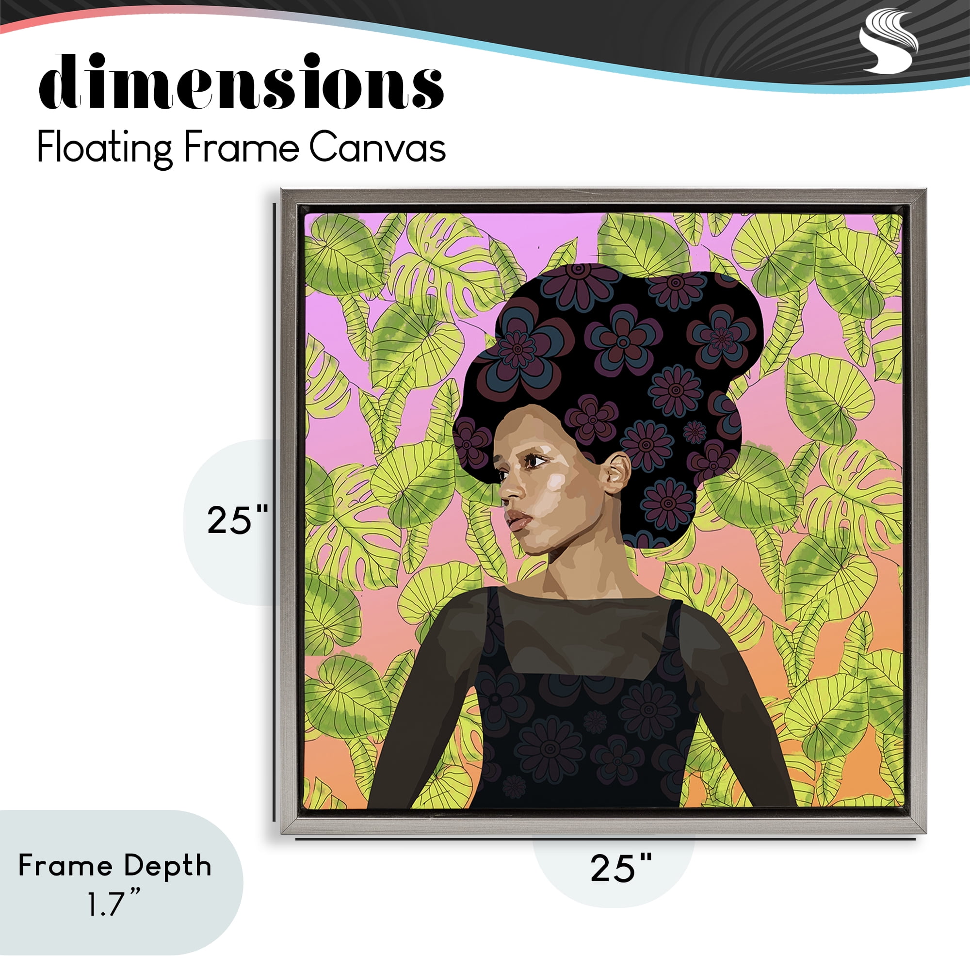 Stupell Industries Whispers Of Bloom Gray Framed Floater Canvas Wall Art, design by Lynnda Rakos