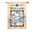 thumbnail image 2 of Breeze Decor 57028 Beach & Nautical Blue Crab 2-Sided Impression Garden Flag - 13 x 18.5 in., 2 of 2