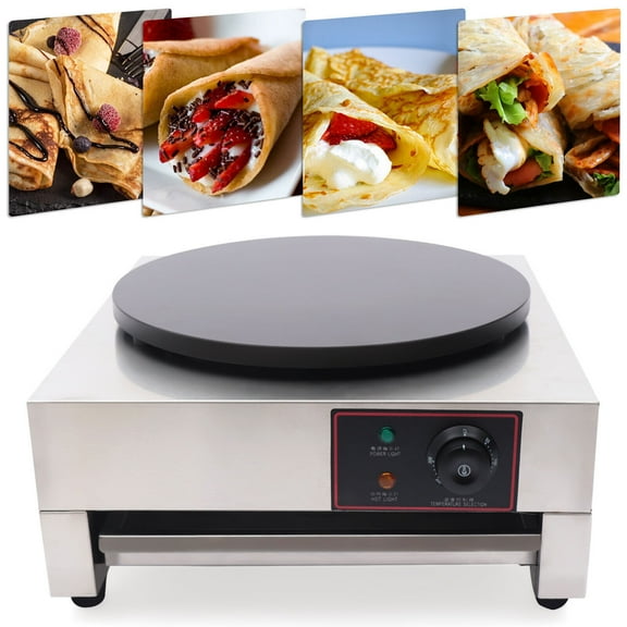 40cm Crepe Maker Pancake Machine Hotplate Nonstick Griddle Commercial Steel for Kitchens, Dessert Shops
