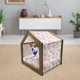 thumbnail image 3 of Floral Pet House, Abstract Flowers Little Gentle Blossoms of a Romantic Spring Garden Art, Outdoor & Indoor Portable Dog Kennel with Pillow and Cover, 5 Sizes, Dried Rose and White, by Ambesonne, 3 of 5