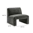 thumbnail image 4 of Modway Amita Fauteuil d'Appoint Rembourré en Chenille, Noir Carbone, 4 of 9