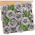 thumbnail image 1 of Flores artificiales N&T NIETING Roses plateadas y grises, 25 unidades, 1 of 8