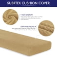 thumbnail image 6 of Subrtex Stretch Textured Mini Dots Furniture Seat Cushion Slipcover (Loveseat, Beige), 6 of 8