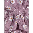thumbnail image 4 of Franhais Toddler Girls Romper, Floral Top Pleated Crotch Buttons Summer Skirt + Headband 0-4 Months, 4 of 8