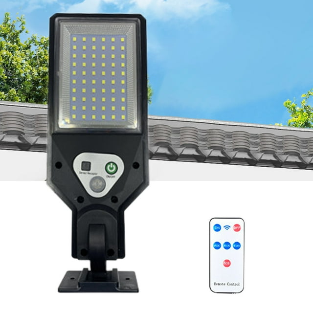Fiudx Farolas Solares, Sensor de Movimiento Impermeable Ip65, Iluminación Automática de Anochecer a Amanecer, Panel Solar Policristalino Eficiente, Amplia Cobertura, Uso En Exteriores, Patios y Estac