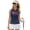 Blue American Flag, variant on Tie Dye Womens Golf Shirt Polyester Active Tennis Yoga Shirts Lightweight Sleeveless Athletic Tank Tops Size L 3 Buttons Tennis Tank Tops