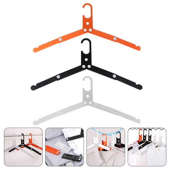 UPOUART Set of 3 Metal Folding Clothes Hangers, Portable and Space-Saving Travel Hangers for Convenient Storage and Organization