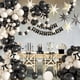 thumbnail image 3 of Kit de guirnaldas con forma de arco de globos LANGASQUE Coquette, color negro y blanco, 158 unidades, 3 of 8