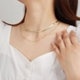 thumbnail image 3 of Link Layered Necklace Gold Layering Paperclip Chain Choker for Women, 3 of 5