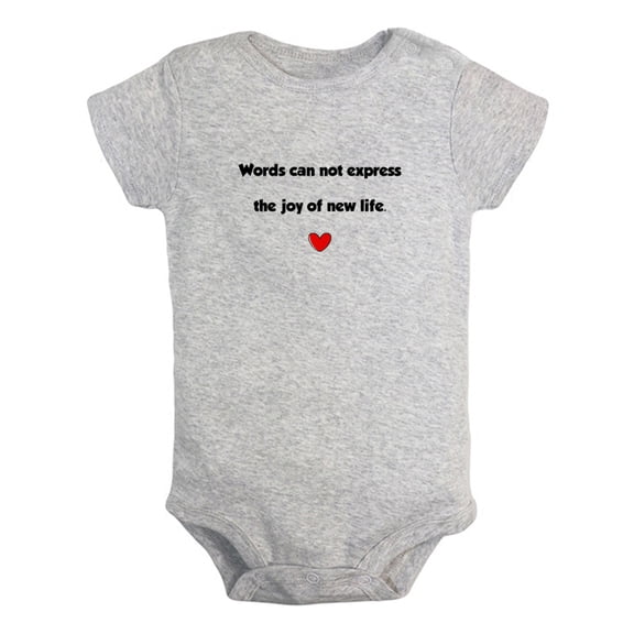 Baby Words Can Not Express The Joy of New Life Funny Rompers Newborn Baby Bodysuits Infant Jumpsuits Kids Cotton Graphic One-Piece Outfits