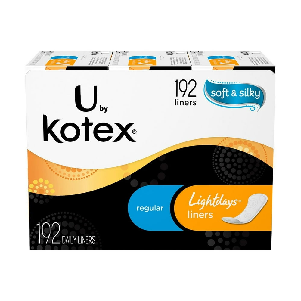 U by Kotex Lightdays Pantiliners, Regular, Unscented (192 ct