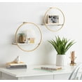 thumbnail image 6 of Kate And Laurel Round Medium Density Fiberboard Floating Shelf, 13.75 In x 6.5 In, White, 6 of 6