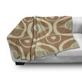 thumbnail image 3 of Geometric Soft Flannel Fleece Throw Blanket, Graphic Retro Pattern with Intersected Contrast Circles in Symmetrical Harmony, Cozy Plush for Indoor and Outdoor Use, 50" x 60", Multicolor, by Ambesonne, 3 of 6