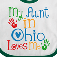 thumbnail image 4 of Inktastic My Aunt in Ohio Loves Me Boys or Girls Baby Bib, 4 of 4