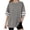 Gray, variant on Thin Striped Plain Track Gym Casual Running Shirts for Kids Girl Boy Summer Fall Short Sleeve Boat Neck Loose Fit Top T Shirt Blouse Kid 2026 Clothing 12-13 Years