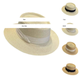 thumbnail image 3 of HuangHuanChen Sun Hat for Women Panama Hat Travel Fedora Beach Hat Summer Wide Brim Roll up Hat Summer Vacations UPF 50+ Straw Sun hats One Size, 3 of 4