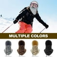 thumbnail image 5 of Hood Ski Mask,Winter Fleece Hood Ski Mask for Women Men,Drawstring Face Cover Hat Coldproof Warm Cap Scarf, 5 of 10