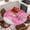 Pink, variant on Green Marble Round Tablecloth, Fitted Table Cover with Elastic for 55"-60" Round Tables, Modern Farmhouse Gradient Abstract Fluid Art Table Cloth Outdoor Indoor Dinning Party Waterproof Tablecloths
