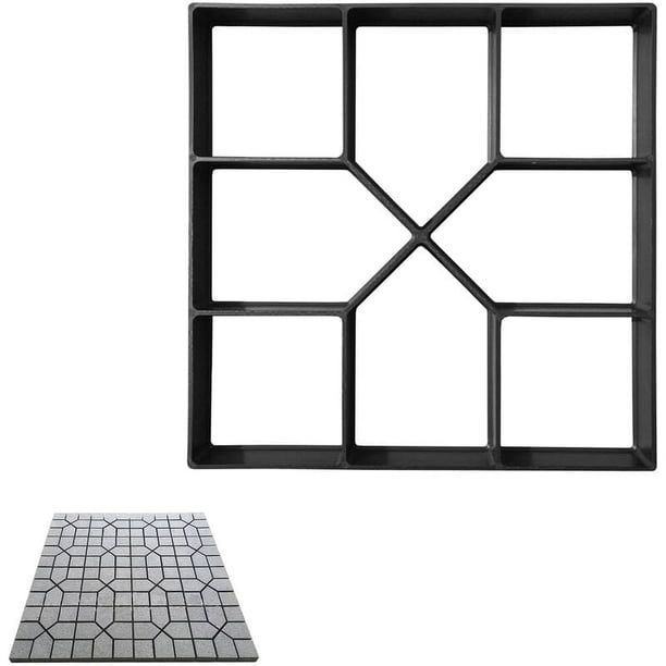 Molde para pavimento de jardín artesanal, molde para pavimento decorativo de polipropileno resistente para pavimento de pasarela de bricolaje, formas de hormigón fáciles de usar con forma de cruz