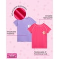 thumbnail image 2 of Real Love Girls' Rash Guard Shirt - 2 Pack Quick Dry Short Sleeve Swim Shirts (Sizes: 2T-16), 2 of 6