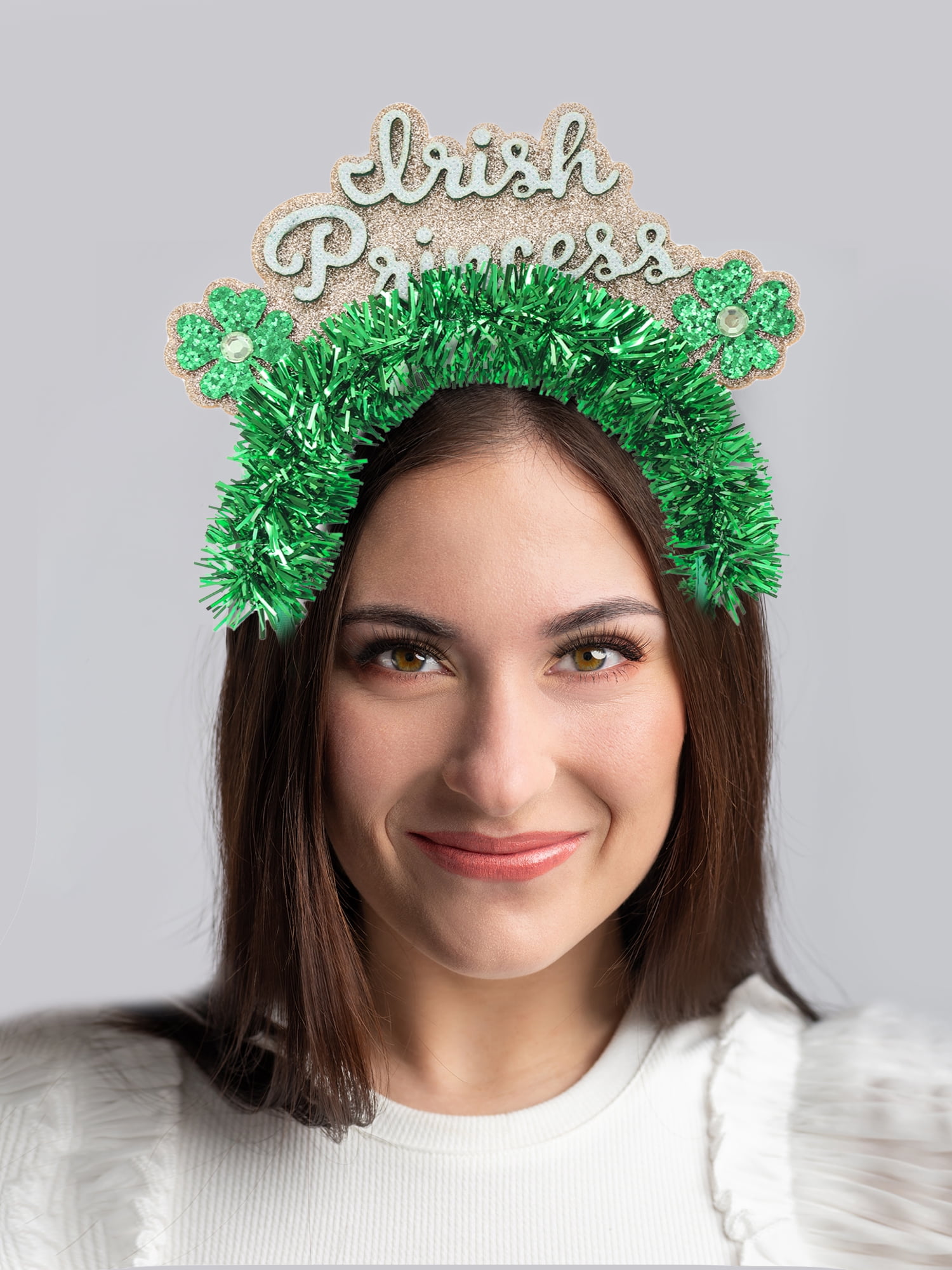Way to Celebrate St. Patrick's Day Irish Princess Tinsel Headband, 1 Piece