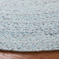 thumbnail image 3 of SAFAVIEH Braided Aristotle Solid Polyester Reversible Area Rug, Blue/Gray, 4' x 4' Round, 3 of 7