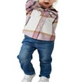 thumbnail image 3 of Family Matching Women Girls Flannel Plaid Jacket Shacket Long Button Down Shirt Coat, 3 of 5
