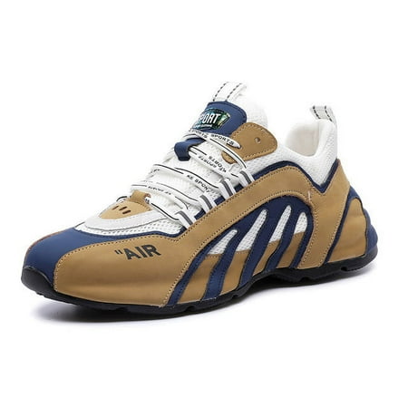 Men s Zebra-print Leather Sneakers Fashion High Gang Breathable Non Slip Casual Sports Running Flat Shoes