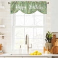 thumbnail image 3 of Happy Birthday Tie Up Valance Curtains for Windows, Kitchen Curtains Window Treatments, Sage Green Modern Abstract Art Short Window Shades Valances for Bedroom Bathroom Cafe 42"x18", 3 of 8
