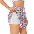 thumbnail image 3 of Lsque Birds Flowers Printed Women's Running Shorts with Liner Pockets,Elastic Quick Dry Workout Athletic Gym Yoga Shorts,Womens High Waist Shorts-Large, 3 of 9