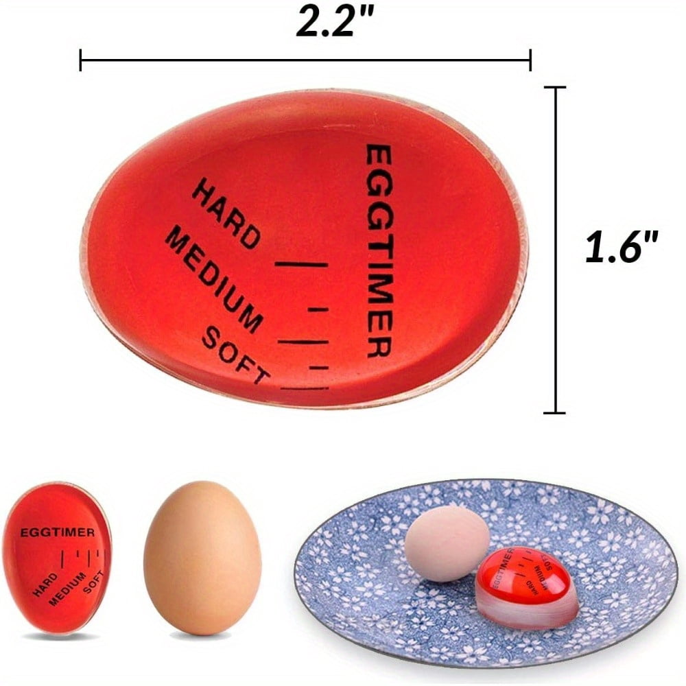 Color Changing Egg Timer Red Heat Sensitive Boiling Egg Cooker Helper