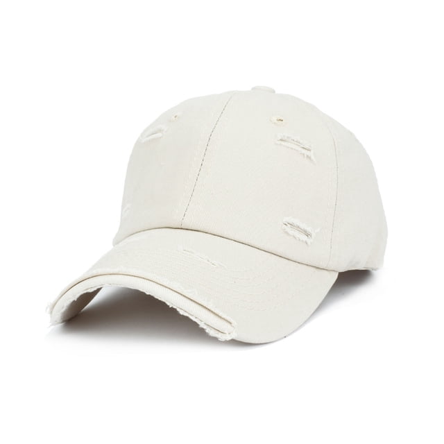 ylioge Denim Baseball Cap for Men & Women Ripped Adjustable Golf Snapback Hats Unisex Couples Casual Solid Sun-Protection Trucker Hat