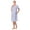 Bright White Leaf, variant on Aria 100% Cotton Raglan Sleeve Smocked Neck Sleepwear Gown, Sizes XS-5X