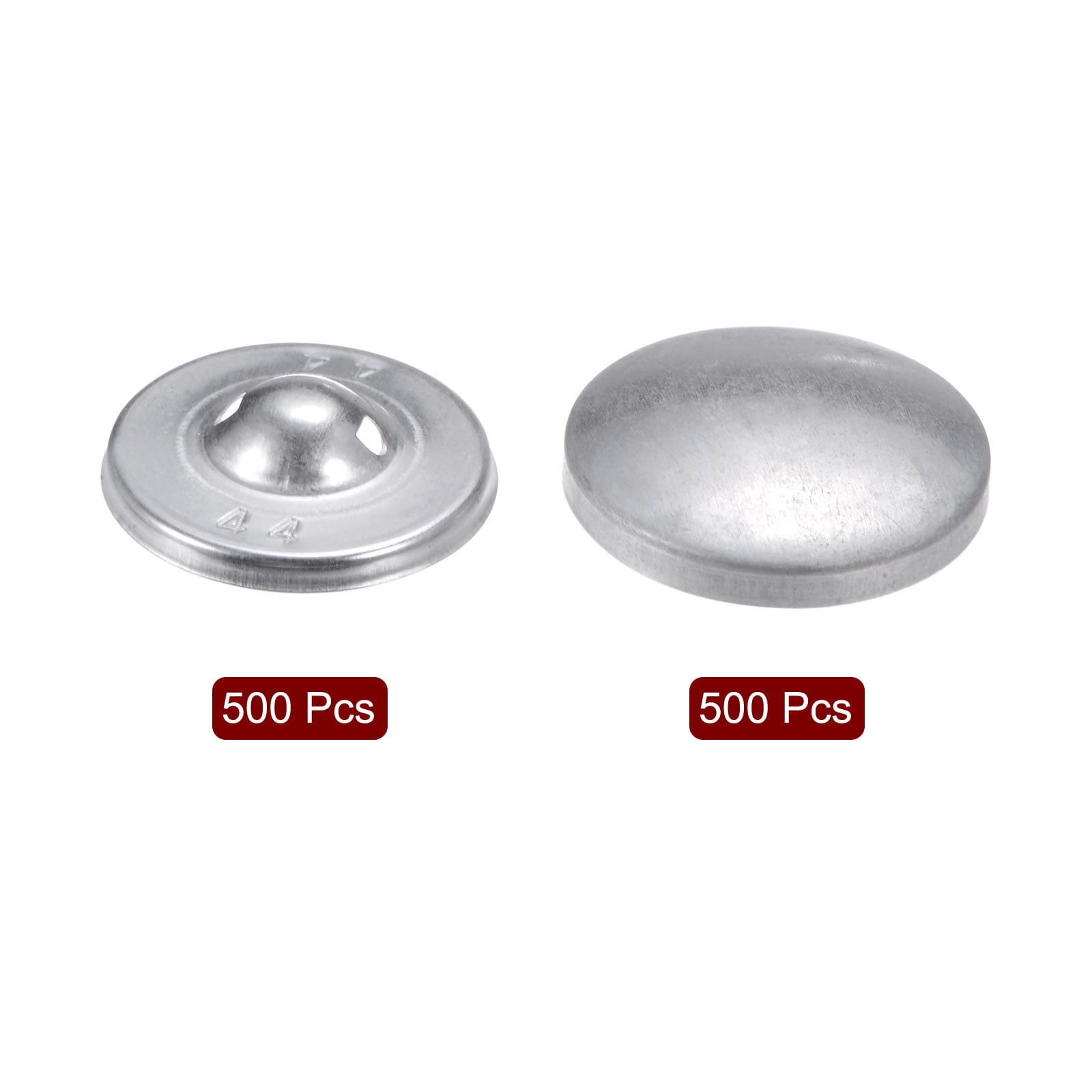Uxcell 500 Set Button Supplies 44L(27mm/1.1") Aluminum Button Parts for Button Maker Machine