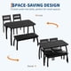 thumbnail image 3 of Kitchen mesa set para 4: 4-piece dining set con 2 sillas y pu forrado bench, cutting de esquina tabletop design, space-saving kitchen muebles para studio o restaurant, negra, 3 of 9